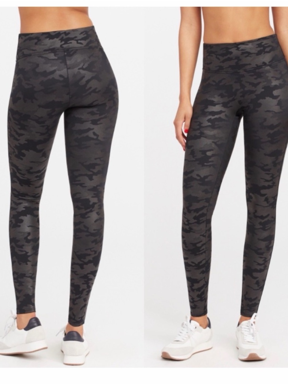SPANX High-Rise Camo Leggings in Black and Gray